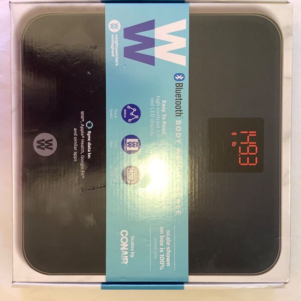 Weight Watchers Bluetooth Body Weight Scale Track Goals Connects to Bluetooth