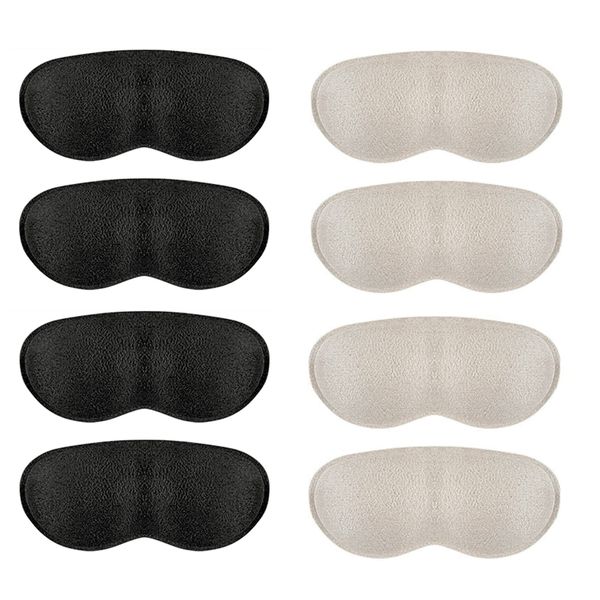 Shoe Blocking Heel Pad, Shoe Heel Protection Pad, Adjustable Size, Includes Adhesive Seal, For Both Left and Right (Black (2 Pairs) + Beige (2 Pairs)