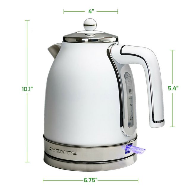 Ovente Electric Water Kettle 1.7 Liter with Premium Matte Stainless Steel KS777