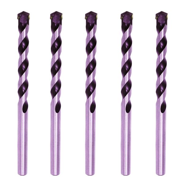 3/8" Masonry Drill Bit Carbide Tip Black/White Drill Concrete Brick Stone-5Pcs