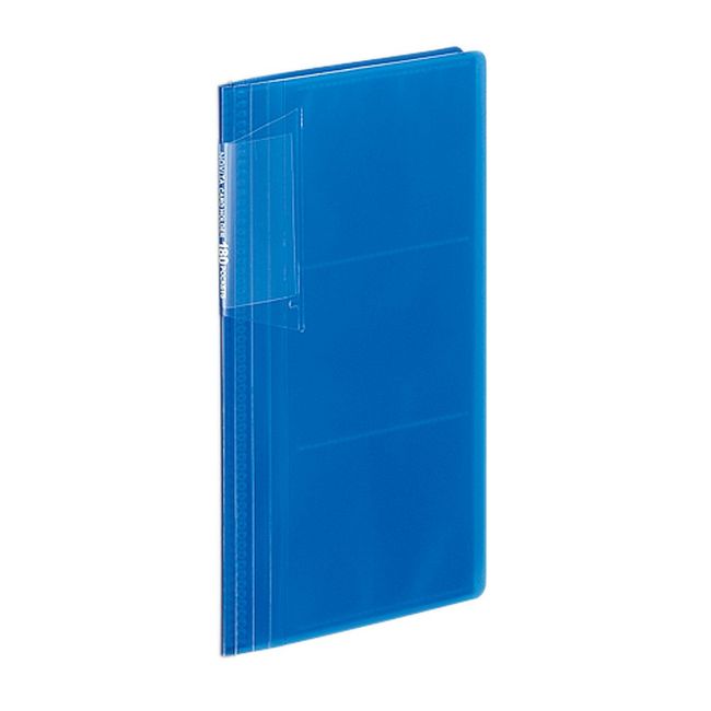 Kokuyo Mei-N218B Novita Slim Card File, 30 Pieces, Holds 180 People, Blue