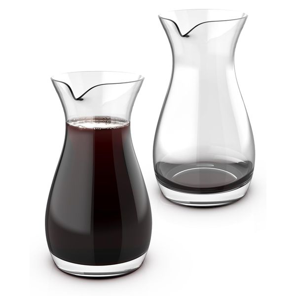 11.5oz Mini Carafe, Set of 2 Individual Wine Carafe, Glass Single Serving Wine Carafes Set, Mini Carafe Decanters