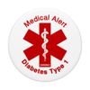 Type 1 Diabetes Medical Alert (WHITE) PopSockets Swappable PopGrip