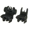 TACFUN Black Polymer Smart Flip up Folding Auto Deploy Front and Rear Tactical Sight Set