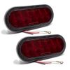 EPR (2 12V Trailer LED Brake Stop Light Kit 6" Oval & 2" Marker Lights