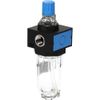 PRO SOURCE Mini Compressed Air Lubricator: Polycarbonate Housing & Bowl, 1/4 NPT