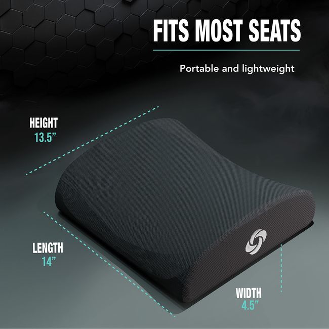 Memory Foam Seat Cushion Lumbar Back Support Pillow For Office Chair Car  Seats