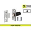 HANDLEZONE® 2 Pack Adjustable Roller Catch, Spring Loaded Ball Latch, for Internal Doors - Nickel Plated
