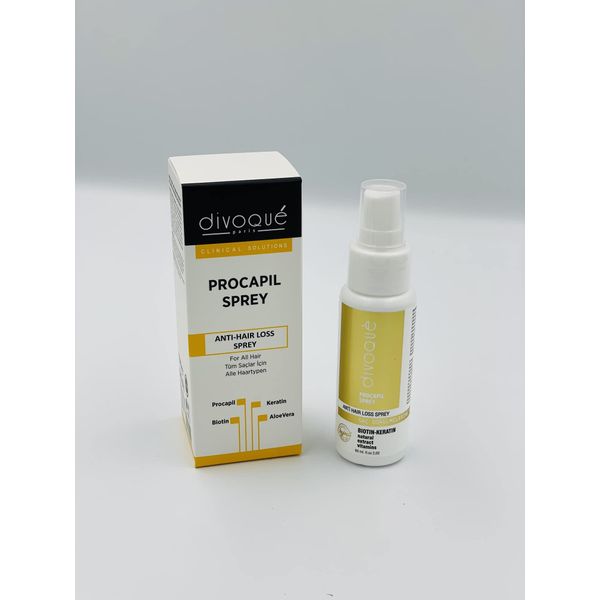 divoquè ProCapil Hair Anti Hairloss Sprey - To reactivate hair growth in case of hair loss delay of hair ageing - an improved and stronger hair anchoring.