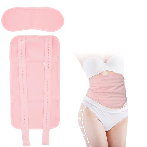 Miioto Castor Oil Pack Wrap, Reusable Organic Castors Oil Pack, Castor Oil Wrap (Belly + Neck), Made of Velvety Cotton, Adjustable Elastic Straps, Pink