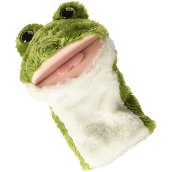 Aurora® Interactive Hand Puppet Frog Stuffed Animal - Storytelling Adventures - Playful Learning - Green 10 Inches