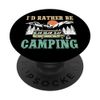 Motorhome Camping Retro I'd Rather Be Camping PopSockets Adhesive PopGrip