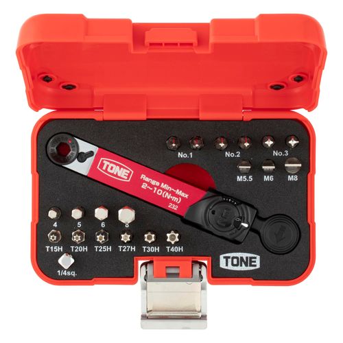 TONE Torque Bit Ratchet Set, TBS 20 Bit Insert, 10 Nm (10 Nm) Contents: 21 Pieces