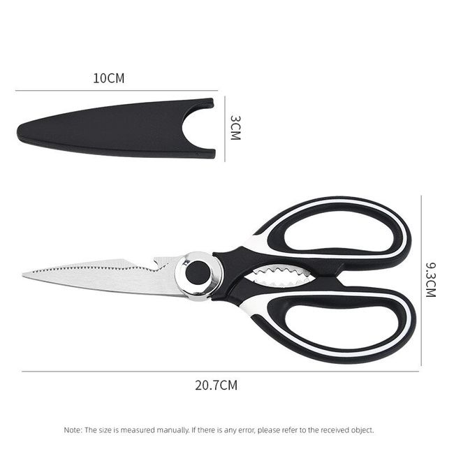 Multifunctional kitchen Scissors, Plastic Handle Stainless Steel Chicken  Bone Meat Cutting Scissors, Nutcracker Bottle Opener Tool