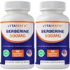 2 Pack- Vitamatic Berberine Supplement 500mg - 60 Vegetable Capsules