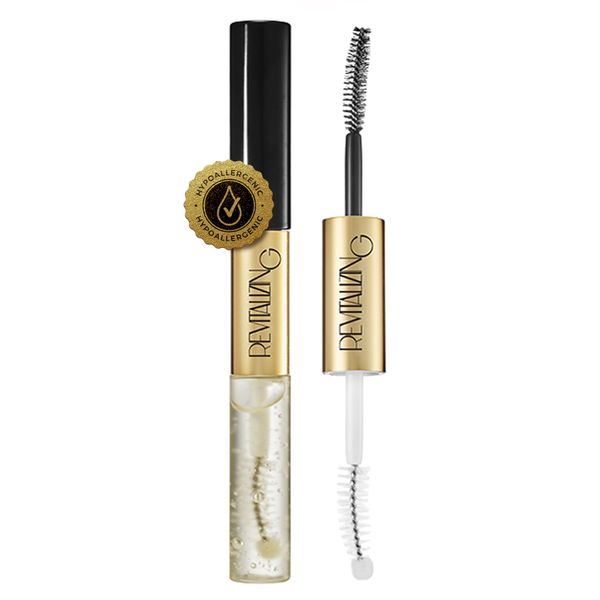 DPC Revitalizing Dual Lash Ampoule | 2-in-1 Korean Lash Serum w/20 Peptides | Day & Night Hypoallergenic Clear Color & Black-Tinted Eyelash and Eyebrow Growth Serum | Lash Oil Ampoule Serum 0.33 fl oz