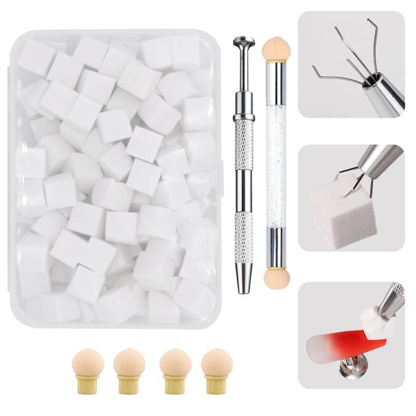 106 Pcs Nail Accessories, Nail Art Tools, Nail Tech Supplies Ombre Nails Design Nail Art Tools Sponge Brush Used to Create a Variety of Gradient Nail Art Patterns