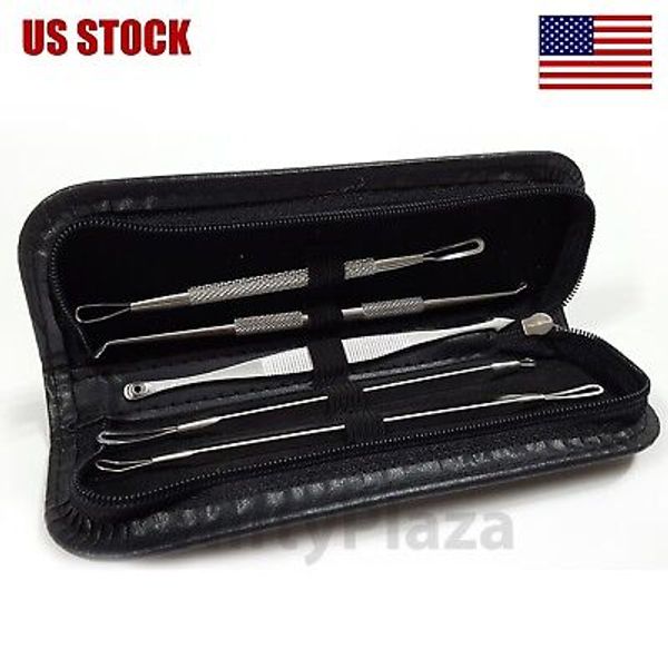 5 PCS Blemish Acne Pimple Extractor Blackhead Whitehead Remover Tool Kit