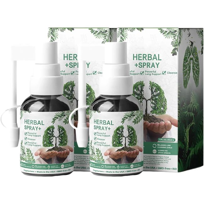 Respinature Herbal Lung Cleanse Mist Powerful Lung Support, Respinature Herbal Spray Powerful Lung Support & Cleansing Kraftvolle 2 Stück