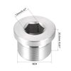 sourcing map Countersunk Plug Internal Hex Head Socket with Flange - M24 X 1.5 Male Stainless Steel Pipe Fitting Thread