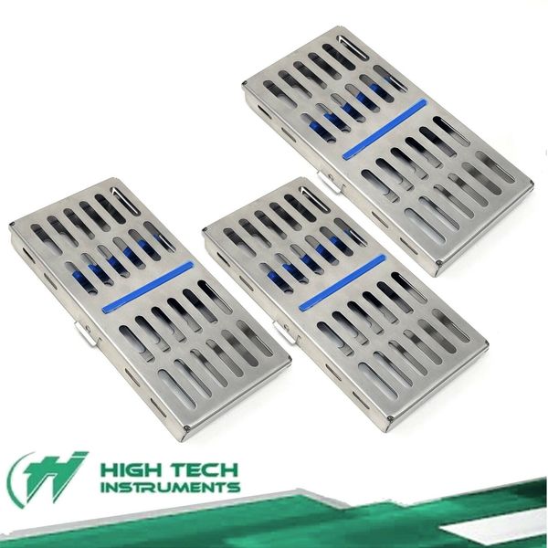 3 Trays Sterilization Tray Sterile Dental Instruments Cassettes, Small Parts