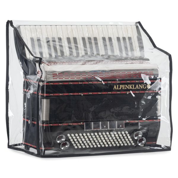 Alpenklang Cover für 96 Bass-Akkordeon - Schutzhülle für Akkordeon - Passend für Akkordeons mit 96 Bässen - Abmessungen (BxTxH): ca. 49 x 23 x 45 cm - aus PVC - Transparent