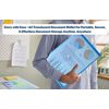 CHPL- [ 100 Pcs ] A4 Document Wallets | Translucent Wallet Button Folder | Popper Envelope Files | Stylish & Durable A4 Wallets for Home, Office, School | Blue |