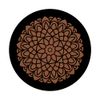 Saddle Brown Black Floral Mandala Flower Pattern PopSockets Swappable PopGrip