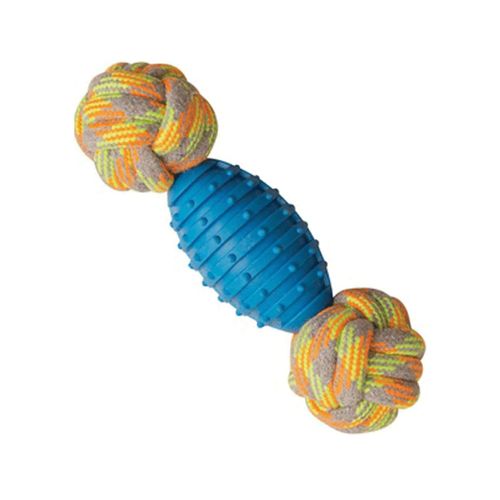 Snugarooz Knot Yours Rope Dog Toy with Patch Repair - Multi-Textured Braided Rope with Rubber Center - Durable Chew & Fetch Toy