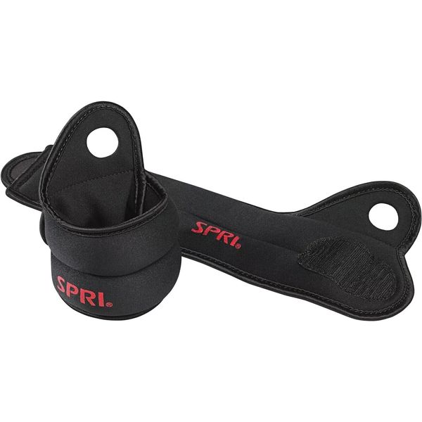 SPRI Wrist Weights Thumblock Arm Set for Women & Men 4 lbs, Black