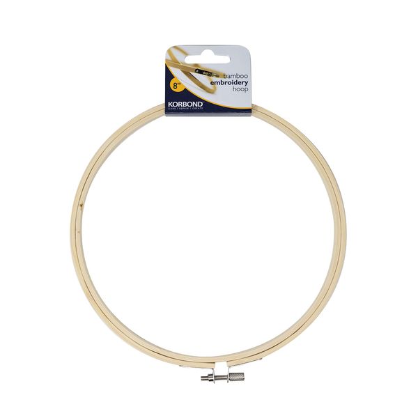 Korbond Embroidery Hoop, Yellow, 8 Inch x 1