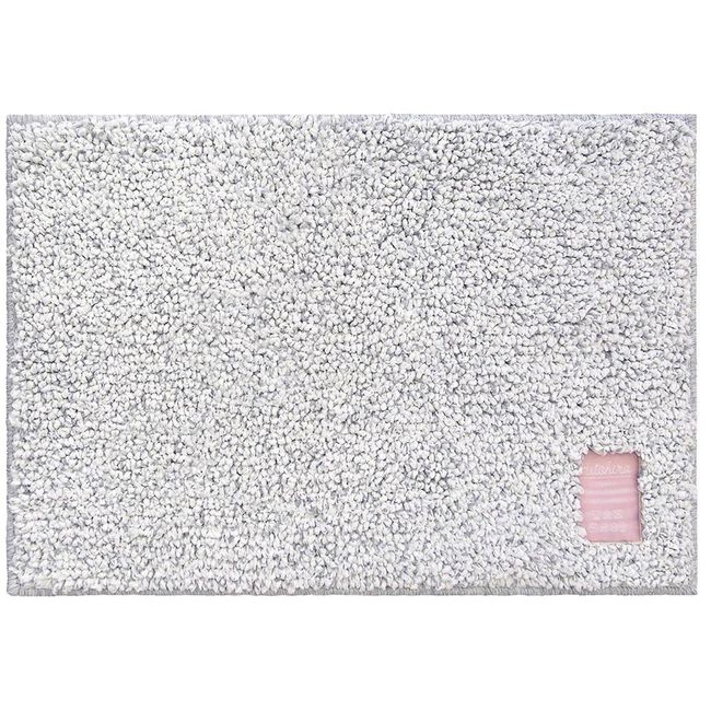 Okato Bathroom Foot Towel Mat, Gray, 13.8 x 19.7 inches (35 x 50 cm)