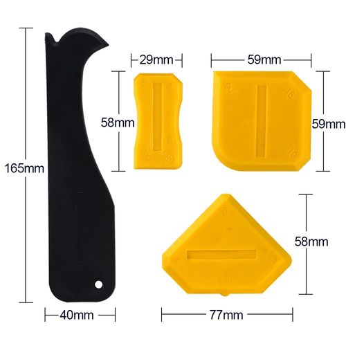 Kuuqa Silicone Sealant Scraper Smoothing Tool Caulking Tool Kit Grout Finishing Tools for Bathroom Kitchen Room，Set of 9