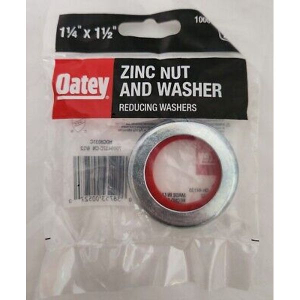 1-1/2 in. x 1-1/4 in. Sink Drain Pipe Zinc Slip-Joint Nut and Rubber Reducing...