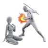 JIVIMOCO PVC Model with Box Drawing Figure Models for Artists(Female+Male,Grey)