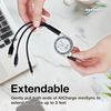 BoxWave Cable Compatible with Ancel V6 PRO+ (8 in) - AllCharge miniSync, Retractable, Portable USB Cable - Jet Black