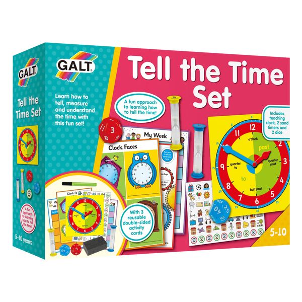 Galt Toys, Tell the Time Set, Learn To Tell The Time Clock, Ages 5 Years Plus