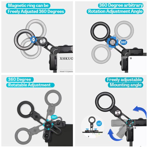 XHKUOQ for Tesla Phone Mount,for Model 3/Y/Cybertruck Phone Mount Accessories【Metal Pull Rod】 for Tesla Magnetic Phone Holder Fits iPhone 16 Pro Max Plus 15 14 13 12
