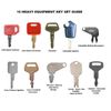 10 Heavy Construction Equipment Ignition Key Set For JD Case Komatsu Caterpillar