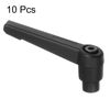 TA-VIGOR 10Pcs Adjustable Clamping Lever Handles, M6 Female Thread Knobs Rotating Screw Locking Quick Release Ratchet Push Button Handle for Machinery Equipment