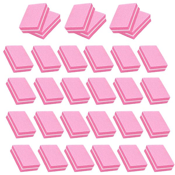 YPYMOD 30 PCS Nail Buffer Blocks, Professional Nail Sanding Blocks, Buffer Sanding Block Nail Art Tool for Salon Home Use, Gel Natural Nails (Pink)