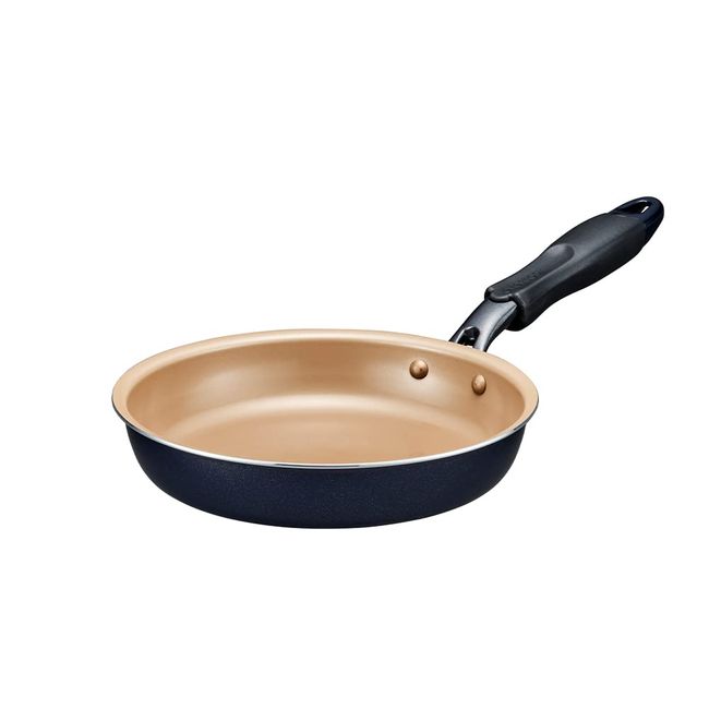 Evercook Frying Pan for Gas Fire, 7.9 inches (20 cm), For Gas Fire, Lightweight, Non-Stick Frying Pan, PFOA Free, Navy, Doshisha