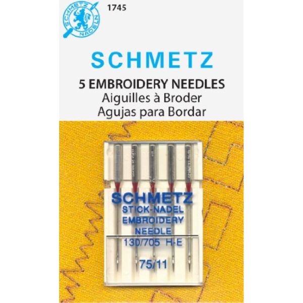 Schmetz Machine Embroidery Needles 75/11 [Office Product]