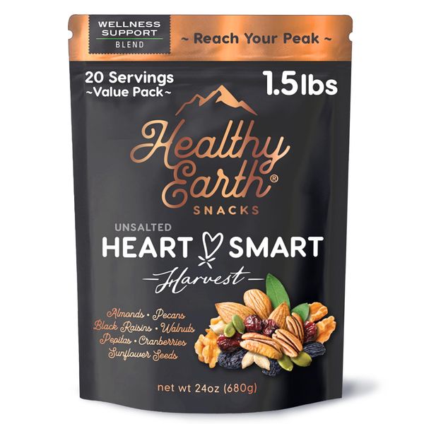 Mixed Nuts Unsalted | Trail Mix | Trail Mix without Peanuts | Sugar Free Snacks | Gourmet Snacks, Protein Snacks, Gluten Free, No Preservatives, High Fiber Snacks (Wellness Support)