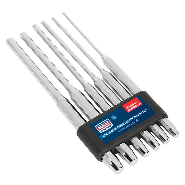 Sealey Ak9128L Parallel Pin Punch Set 6Pc 200Mm