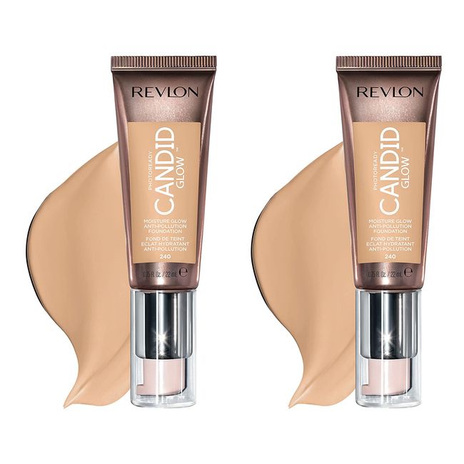 Revlon Photoready Candid Glow Moisture Glow Foundation, 240 Natural Beige (2 Pk)