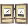 Lawrence Frames Bead Border Design, 3.5x5 Double, Pewter