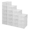 US 18Pcs Clear Side Open Shoe Storage Box Stackable Sneaker Organizer Container