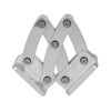 Adjustable Extended 90° Large Hidden Scissor Hinge Aluminum Hardware Kit Silver