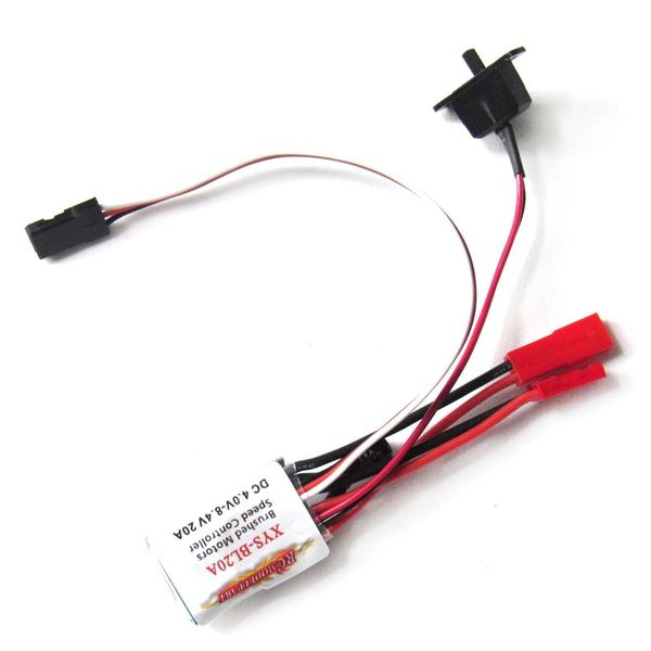 Hobbypower RC 20A ESC Brushed Motor Speed Controller for RC Car Boat W/O Brake